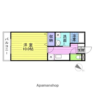 ブランドールTAGO【407号室】の間取り