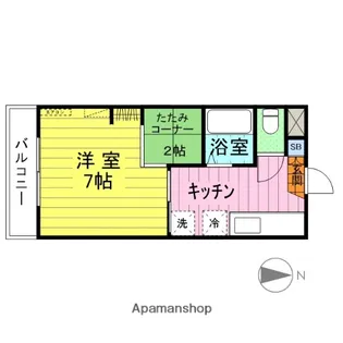 ブランドール八乙女【410号室】の間取り