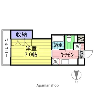 ブランドール八乙女【407号室】の間取り