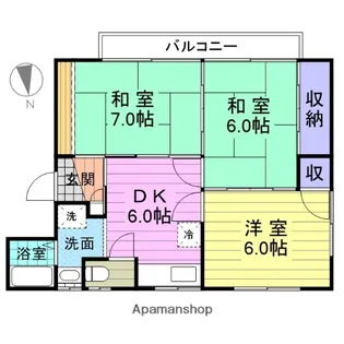 コーポリッチB棟【102号室】の間取り