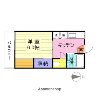 宮城県仙台市宮城野区福室3丁目【アパート】の間取り
