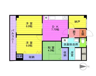 マンションさもと【401号室】の間取り
