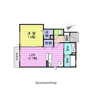 ラ・フォンテーヌⅢ【101号室】の間取り