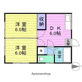 コーポ赤沼【101号室】の間取り