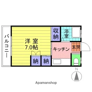 コーポハヤサカ【106号室】の間取り