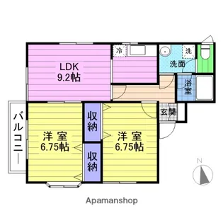 バリオRIFU【101号室】の間取り