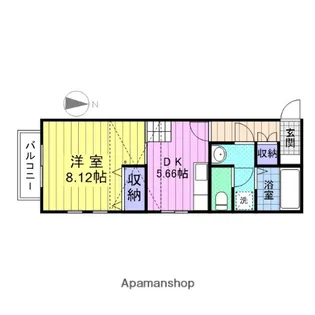 アフォリステーションノース壱番館・弐番館【1205号室】の間取り