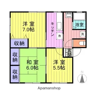 ガーデンヒルズ櫻井弐番館【1階】の間取り