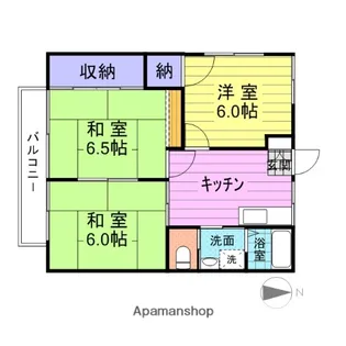 コーポリッチC棟【202号室】の間取り