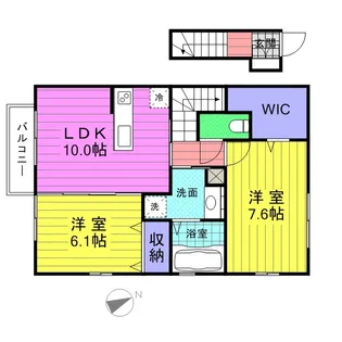 UNITYΑ【2階】の間取り