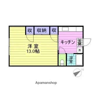 ハイツ寿【12号室】の間取り
