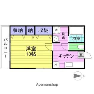 ハイツ寿【15号室】の間取り
