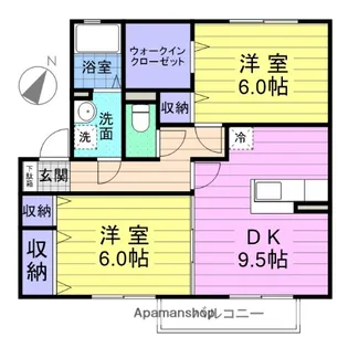 ロワールⅡ【2階】の間取り