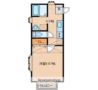ガルテン山王 参番館【2階】の間取り