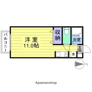 エステート中央【203号室】の間取り