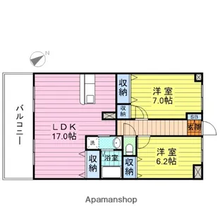 サンタプレイス高砂Ⅰ【2階】の間取り