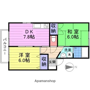 セジュール栄B【2階】の間取り