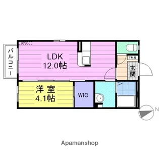 宮城県多賀城市新田字南関合【アパート】の間取り