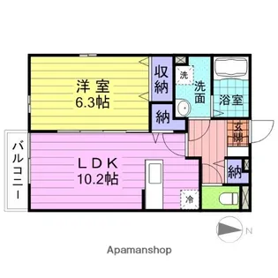 グランヴェルジェ【106号室】の間取り