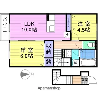 ロワールⅢ【2階】の間取り