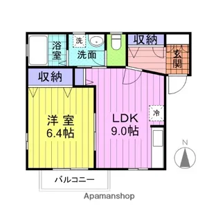 カインド栄【1階】の間取り