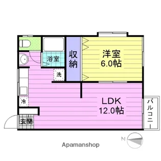 グランデュールAⅠ・Ⅱ【Ⅰ201号室】の間取り