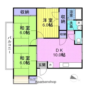 マリンハイツ【B201号室】の間取り
