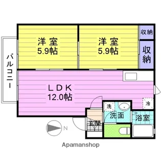 テイスティ壱番館【2階】の間取り