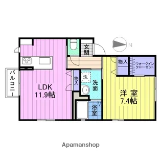 オーブA【2階】の間取り