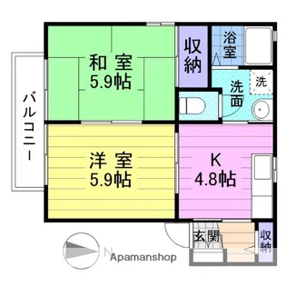 フォーレス赤坂B【2階】の間取り