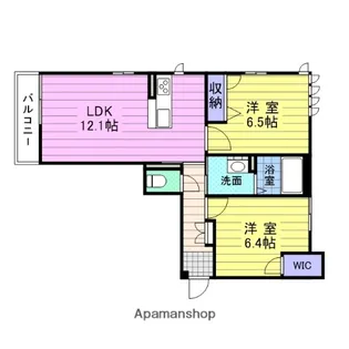 シャーメゾン・八幡・エンドーⅠ【1階】の間取り