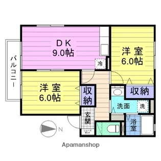 グリーンコートC【1階】の間取り