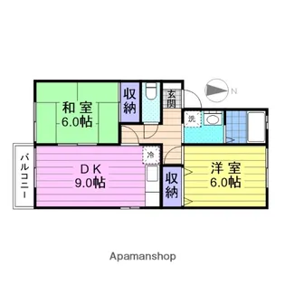 宮城県多賀城市大代1丁目【アパート】の間取り