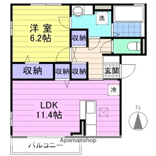 ベルティック【1階】の間取り