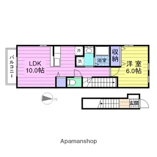 メゾン・ド・リアン【2階】の間取り
