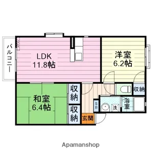 グリーンハウスⅤ【1階】の間取り