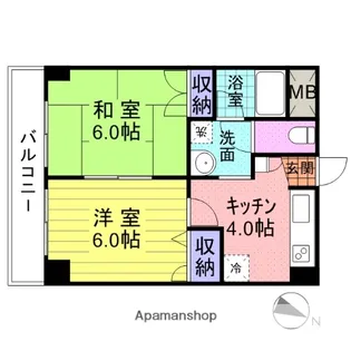 シティパル田子【203号室】の間取り