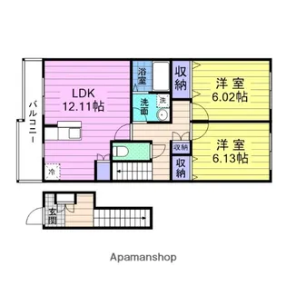 エスペランサ岩切【2階】の間取り