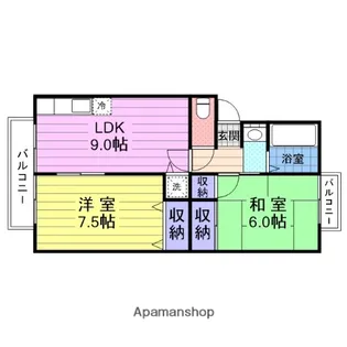 ベルパークK【1階】の間取り