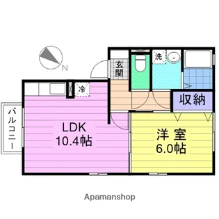 ディアコートE【1階】の間取り