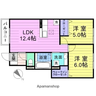 クローバーヒルズA【1階】の間取り