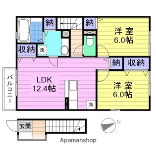 クローバーヒルズC【2階】の間取り