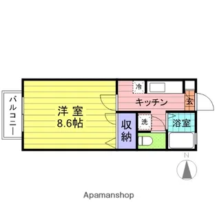 宮城県仙台市宮城野区福田町2丁目【アパート】の間取り