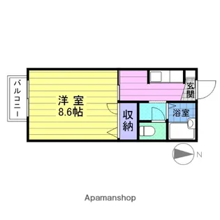 KALMIAPALACEA【205号室】の間取り