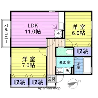 プレミールA【2階】の間取り