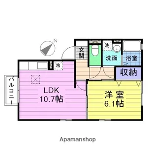 ディアコートD【2階】の間取り