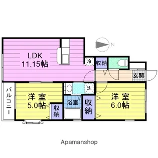 ソレアードS【1階】の間取り