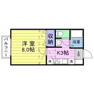ガルテン山王 伍番館【2階】の間取り