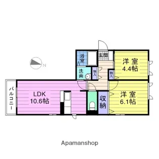 シャーメゾンアルモニー【103号室】の間取り