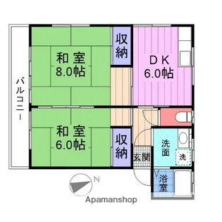 コーポカノエ【2階】の間取り